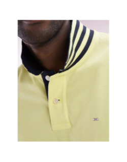 Polo à manches courtes en coton pima jaune homme - Eden Park