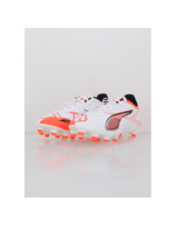 Chaussures de football ultra 5 play fg/ag blanc orange - Puma