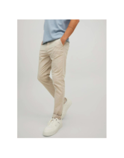 Pantalon chino slim fit jpstmarco gris clair homme - Jack & Jones