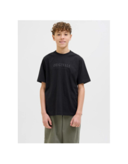 T-shirt jorfrederiksberg noir garçon - Jack & Jones