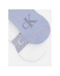 Pack de 2 paires de socquette blanc bleu homme - Calvin Klein Jeans