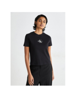 T-shirt court monologo noir femme - Calvin Klein Jeans