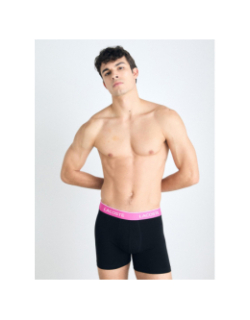Pack de 3 boxer en coton stretch noir vert homme - Lacoste