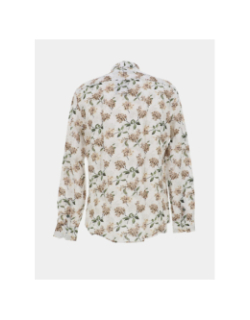 Chemise signature à motif floral lelux blanc homme - Benson & Cherry