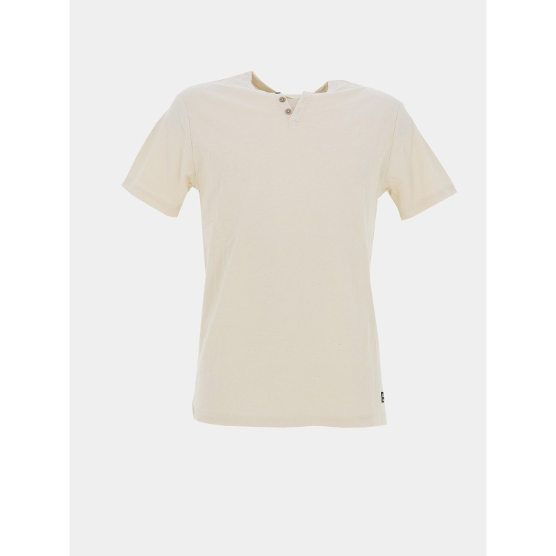 T-shirt à col boutonné t-gabriel beige homme - Teddy Smith