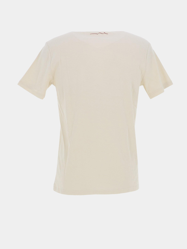 T-shirt à col boutonné t-gabriel beige homme - Teddy Smith