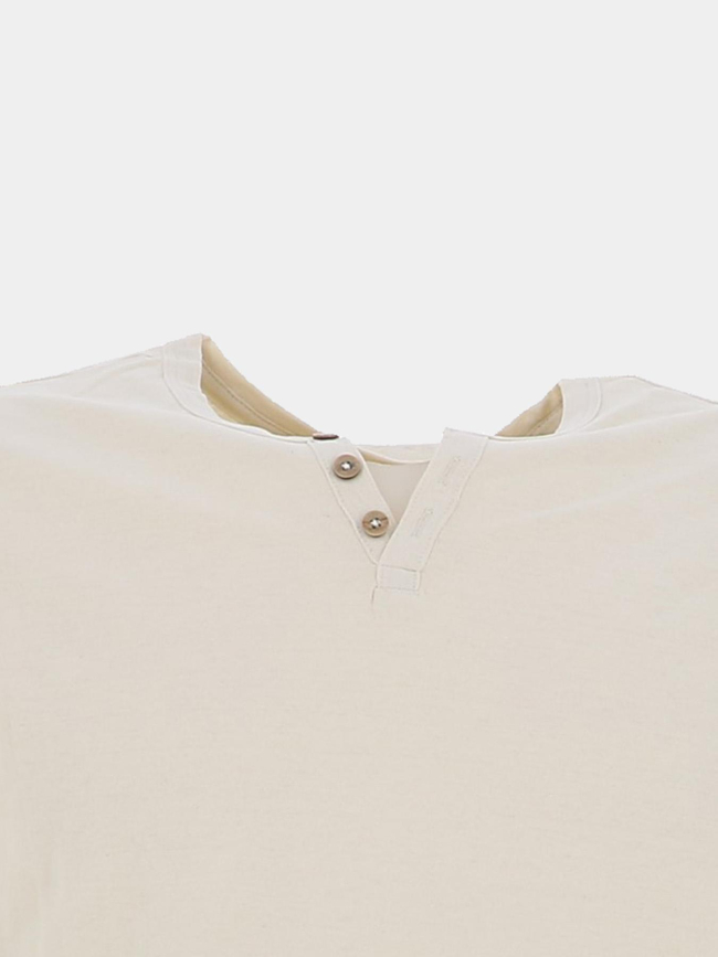 T-shirt à col boutonné t-gabriel beige homme - Teddy Smith