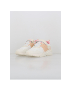 Baskets à scratch montero blanc rose fille - Kappa