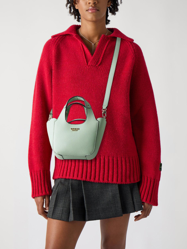 Sac bandoulière anadela 3 vert femme - Guess