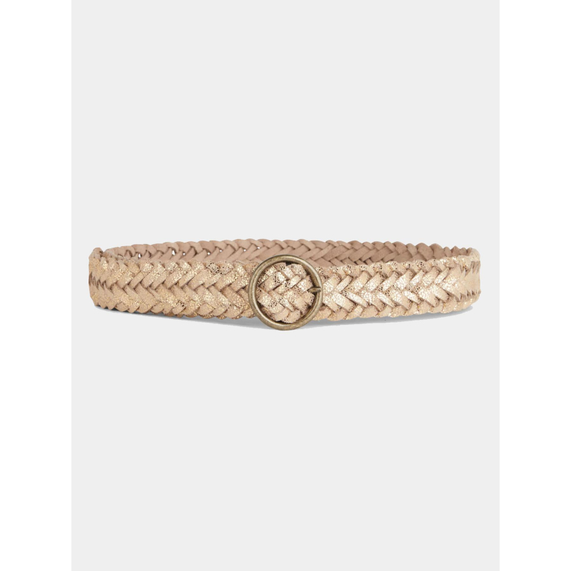 Ceinture tressée brillante pcnadinas beige doré femme - Pieces