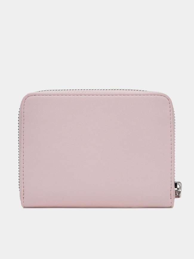 Portefeuille zippé à plaque logo rose femme - Tommy Hilfiger