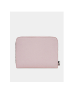 Portefeuille zippé à plaque logo rose femme - Tommy Hilfiger