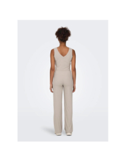 Legging de sport côtelé large phomie beige femme - Only Play