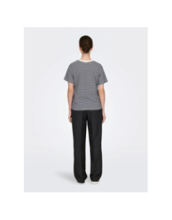 T-shirt rayé cœur brodé pisa écru femme - Jdy