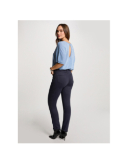 Jean droit petroi bleu marine femme - Morgan