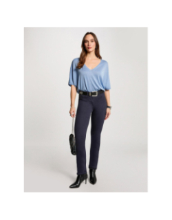 Jean droit petroi bleu marine femme - Morgan