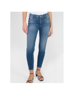 Jean slim taille haute pefki bleu femme - Le Temps Des Cerises