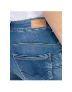 Jean slim taille haute pefki bleu femme - Le Temps Des Cerises