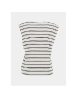 T-shirt rayé marina blanc femme - Le Temps Des Cerises
