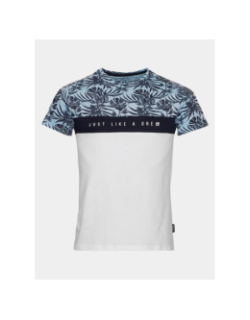 T-shirt maldives blanc bleu clair homme - La Maison Blaggio