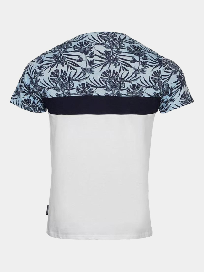 T-shirt maldives blanc bleu clair homme - La Maison Blaggio