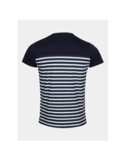 T-shirt rayé montana bleu marine homme - La Maison Blaggio