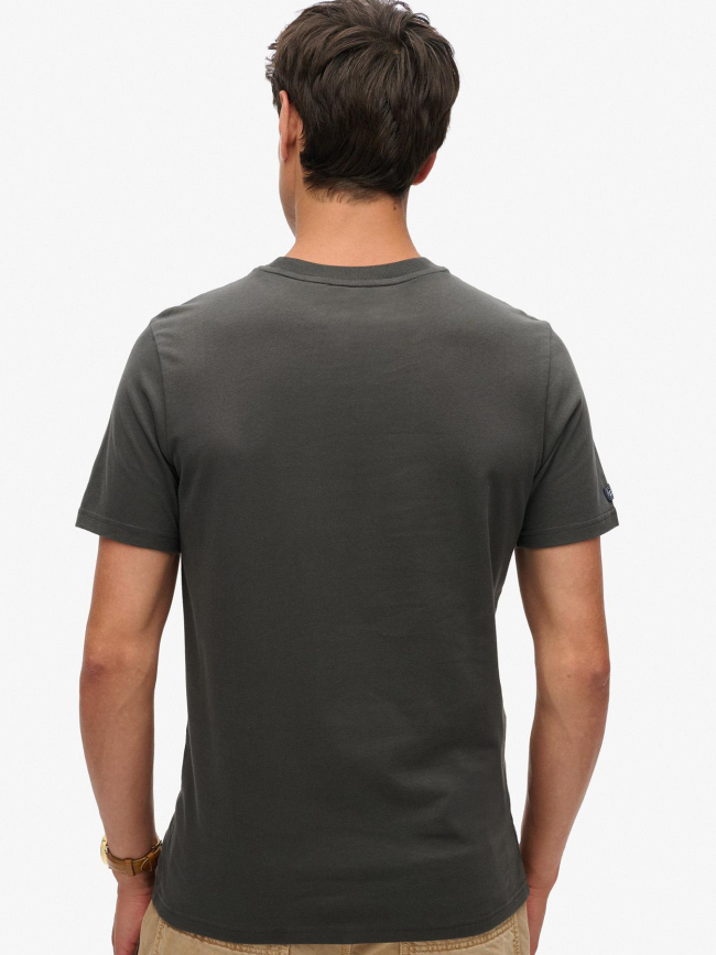 T-shirt vintage logo heritage délavé noir homme - Superdry