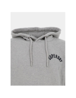 Sweat à capuche athletic gris chiné homme - Superdry