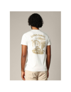 T-shirt safarsun blanc homme - Deeluxe