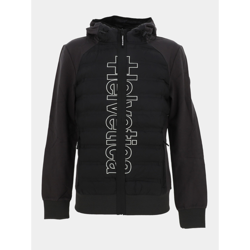 Veste à capuche bi-matière vancover noir homme - Helvetica