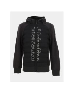 Veste à capuche bi-matière vancover noir homme - Helvetica