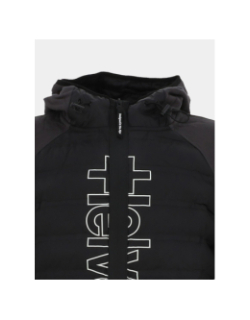Veste à capuche bi-matière vancover noir homme - Helvetica