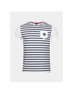 T-shirt à rayures mupy blanc et bleu homme - La Maison Blaggio