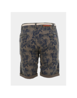 Bermuda à motif feuillage varedo kaki homme - La Maison Blaggio