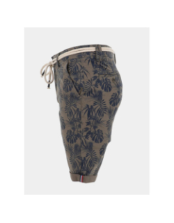 Bermuda à motif feuillage varedo kaki homme - La Maison Blaggio