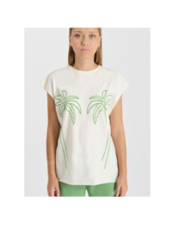 T-shirt lelygi blanc crème fille - Le Temps Des Cerises