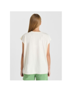 T-shirt lelygi blanc crème fille - Le Temps Des Cerises