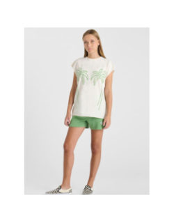 T-shirt lelygi blanc crème fille - Le Temps Des Cerises