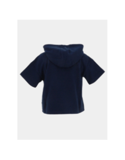 Sweat à capuche manches courtes 4g bleu marine fille - Guess