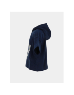 Sweat à capuche manches courtes 4g bleu marine fille - Guess