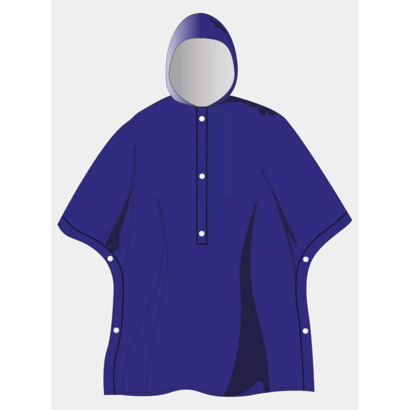 Poncho de pluie pika bleu marine adulte - Élémenterre