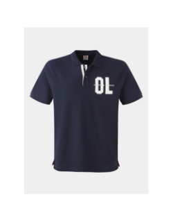Polo à manches courtes signature bleu adulte - Olympique Lyonnais
