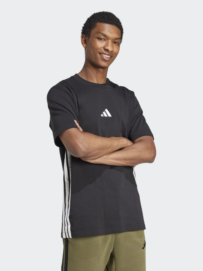 T-shirt 3S logo noir blanc homme - Adidas