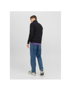 Sweat col zippé vesterbro quarter noir homme - Jack & Jones