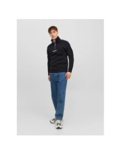 Sweat col zippé vesterbro quarter noir homme - Jack & Jones