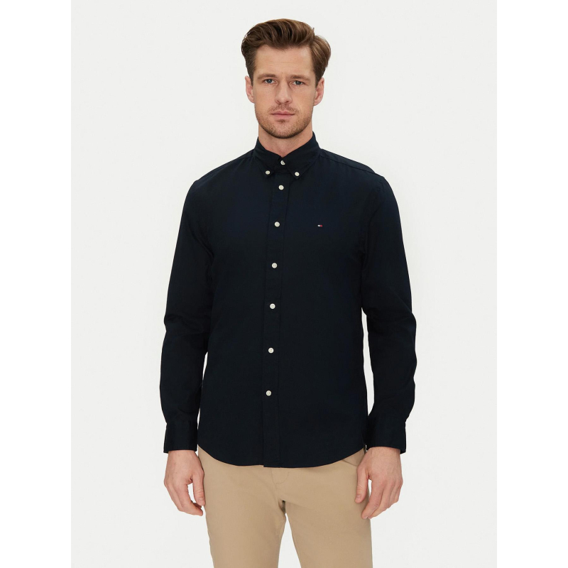 Chemise regular flex poplin bleu marine homme - Tommy Hilfiger