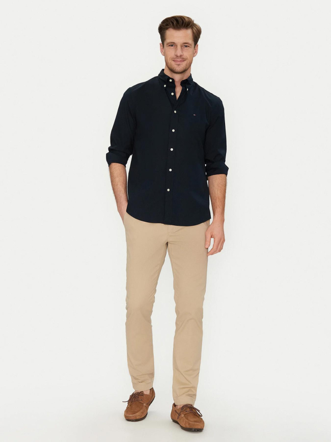 Chemise regular flex poplin bleu marine homme - Tommy Hilfiger