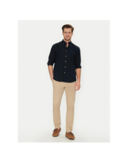 Chemise regular flex poplin bleu marine homme - Tommy Hilfiger