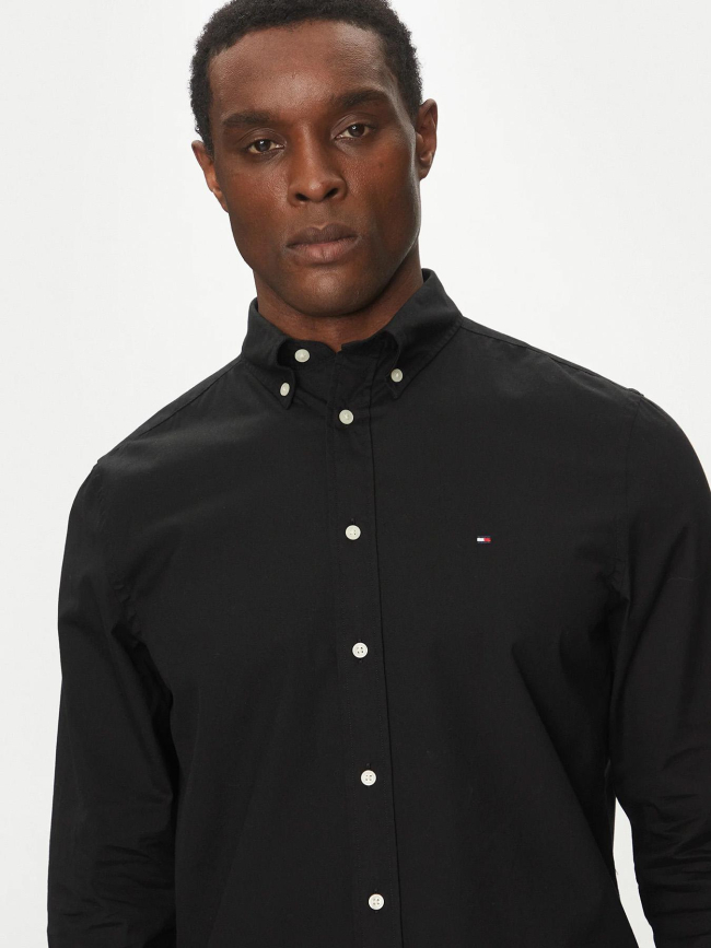 Chemise regular flex poplin noir homme - Tommy Hilfiger
