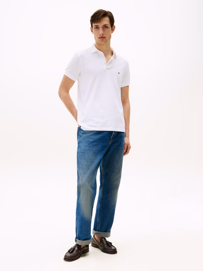 Polo slim core 1985 blanc homme - Tommy Hilfiger